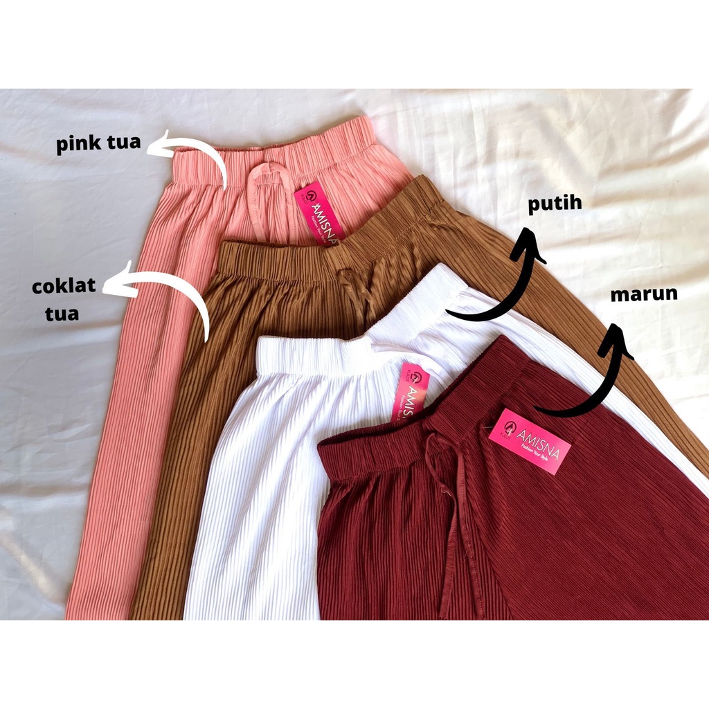 CELANA KULOT PLISKET MURAH/ KULOT PLISKET WANITA/ GROSIR KULOT 100RB 5PC