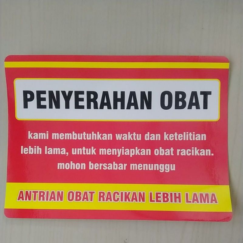 

Stiker Penyerahan Obat