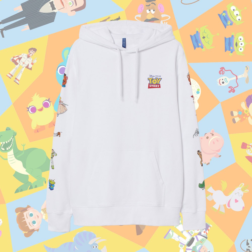 Hoodie Jaket Toy Story Putih Dewasa Couple Pria Wanita Desain Oversize Dari H&M +  Free Paper Bag