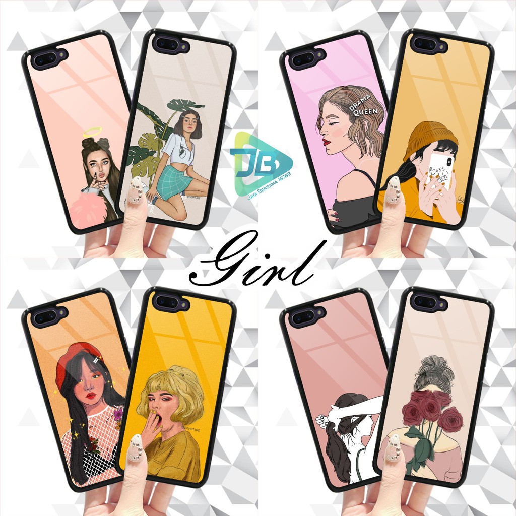 HARDCASE 2D GLOSSY GIRL OPPO VIVO XIAOMI SAMSUNG REALME IPHONE ALL TYPE JB4662