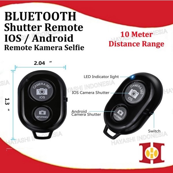 Tomsis Bluetooth Remote Shutter Smartphone Kamera Android IOS Iphone