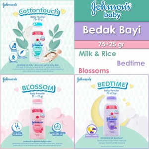 JOHNSON'S BABY POWDER - BEDAK BAYI JOHNSON BABY ORIGINAL 75+25 (100) gr BLOSSOM PINK / MILK RICE PUTIH