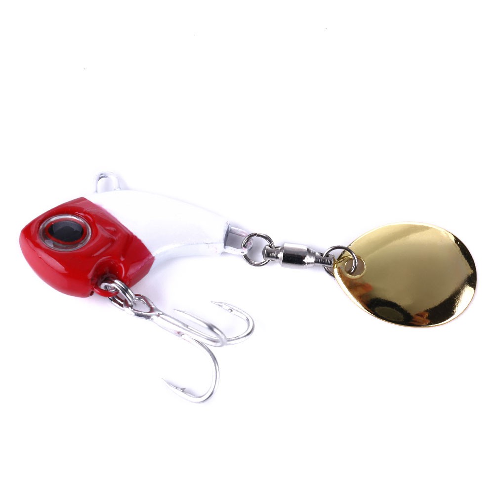 Hengjia 6pcs/lot 6 Color Umpan Pancing Spoon Vib Fishing Lure Mini 9g14g16g22g Vibrating Bait With Connect Ring Bahan Metal Dengan Kail Treble Hook
