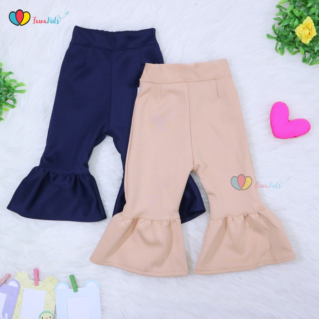 Trumpet Polos 1-7 Tahun / Celana Cutbray Adem Anak Perempuan Legging Cewek Modis Girl Lucu Panjang