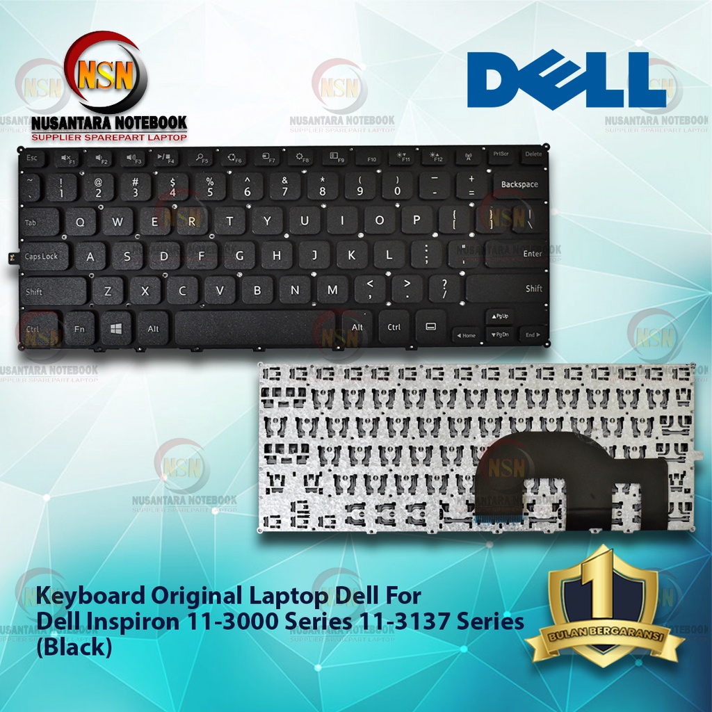 Keyboard Laptop Dell Inspiron 11-3000 SERIES 11-3137 Series Black