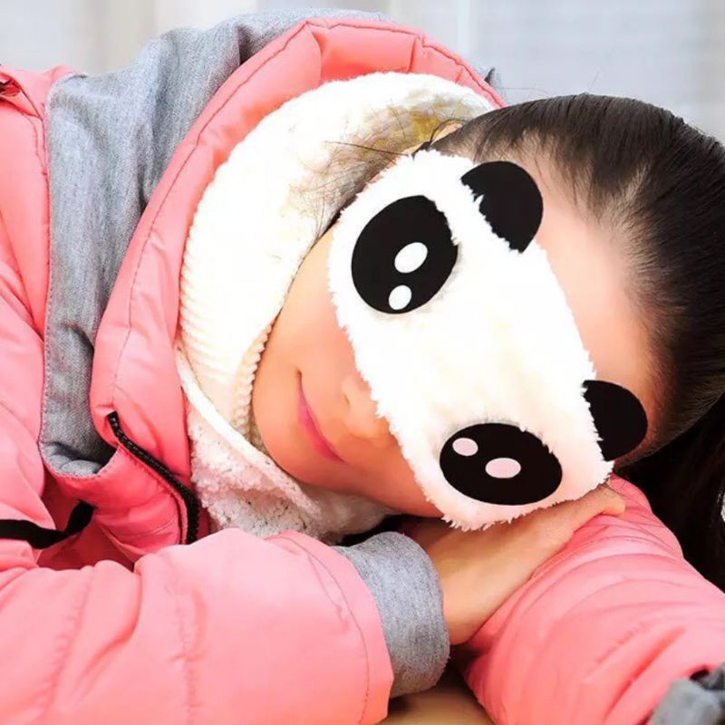 Penutup Mata Motif Karakter Panda Sleeping Eye Cover Cute Panda Kacamata Tidur Lucu