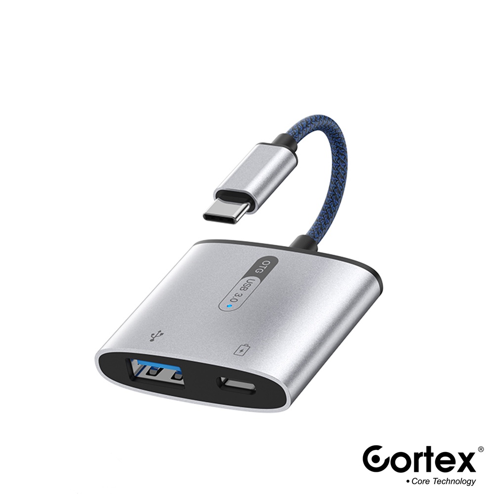 Cortex MH366 OTG USB C/Type-C To USB 3.0 + 60W Charging 2in1 Adapter