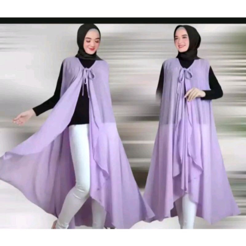 outer tali/longcardi/cardigan panjang mewah murah bahan cerutybebydoll