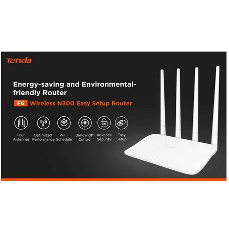 Router Tenda F6 - N300 Easy Setup Wireless Router