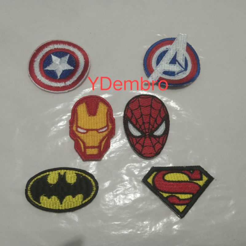 Patch Bordir Karakter Super Hero