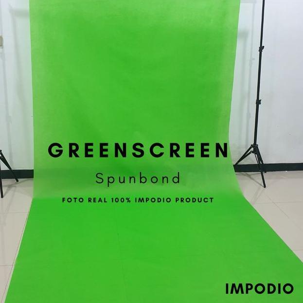 

GROSIR greenscreen spunbond backdropfoto hijau Ukuran 1.6m x permeter Impodio