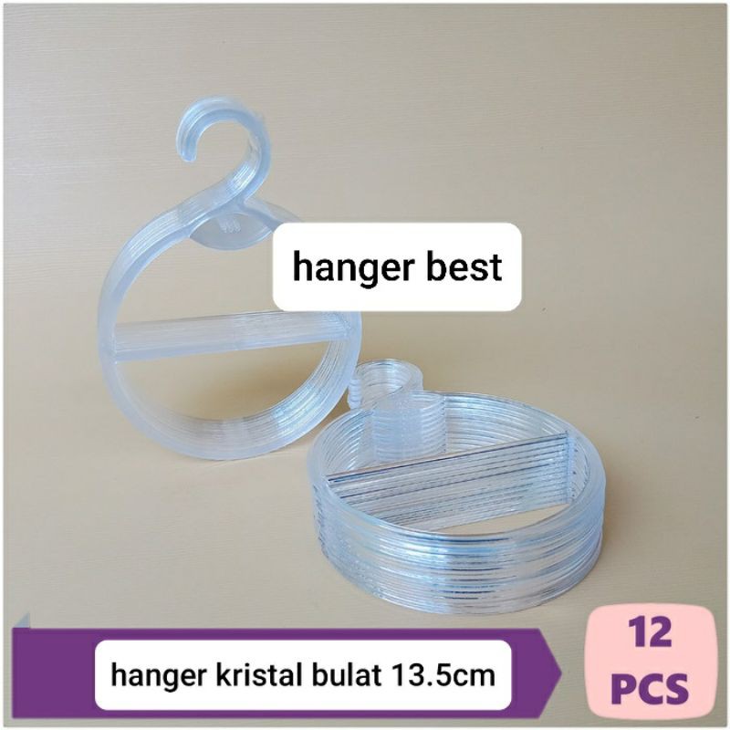 hanger kristal bulat/hanger jilbab kristal 1lusin (12pcs)