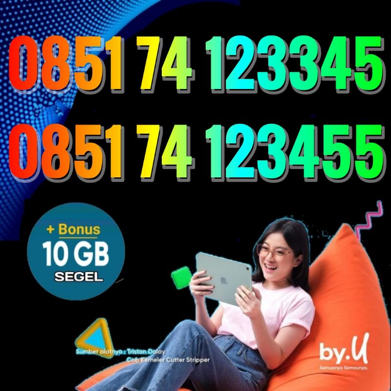 Super Murah Nomer cantik kartu perdana by.u 123345