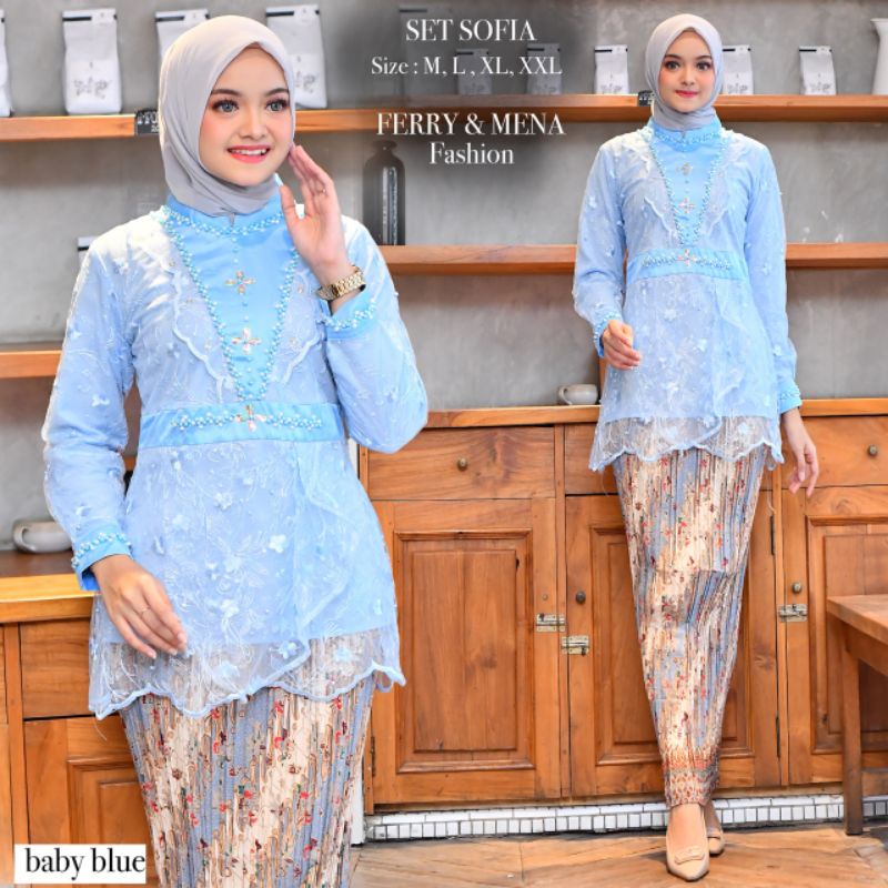 New kebaya pesta sofia//setelan kebaya wisuda//kebaya tulle modern//kebaya perpisahan