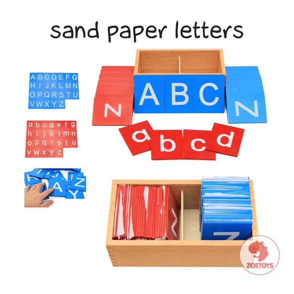 Zoetoys Sand Paper Letters | Montessori Language Sandpaper Alphabet | Mainan edukasi anak | Edutoys