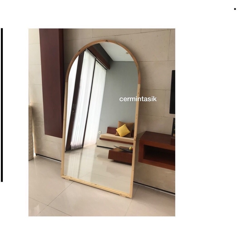 Oval Standing Mirror / Arch Standing Mirror KAYU 160x60cm (BACA DESKRIPSI)