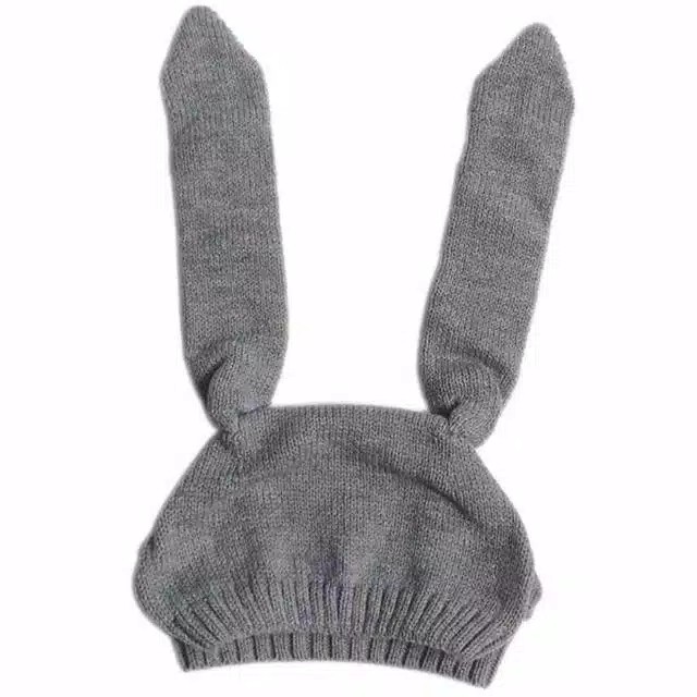 TOPI KUPLUK BAYI RAJUT KELINCI BUNNY UNISEX LUCU IMPORT / BUNNY KNITTED BABY HAT