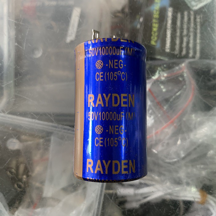 Kapasitor RAYDEN 10000 uF 50v mikro Capasitor Mesin Tehnik Sparepart