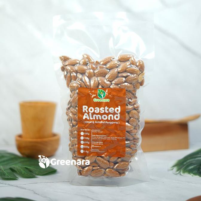 

Promo Awal tahun Roasted almond whole 500gr / kacang almond panggang 500gr Diskon