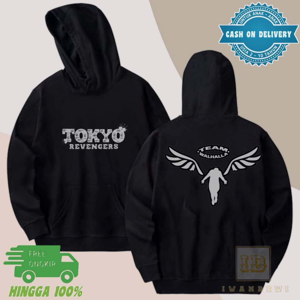 Jaket Hoodie Anak Laki-Laki Valhalla Tokyo Revengers/Sweater Anak Laki-Laki Valhalla Gang Termurah