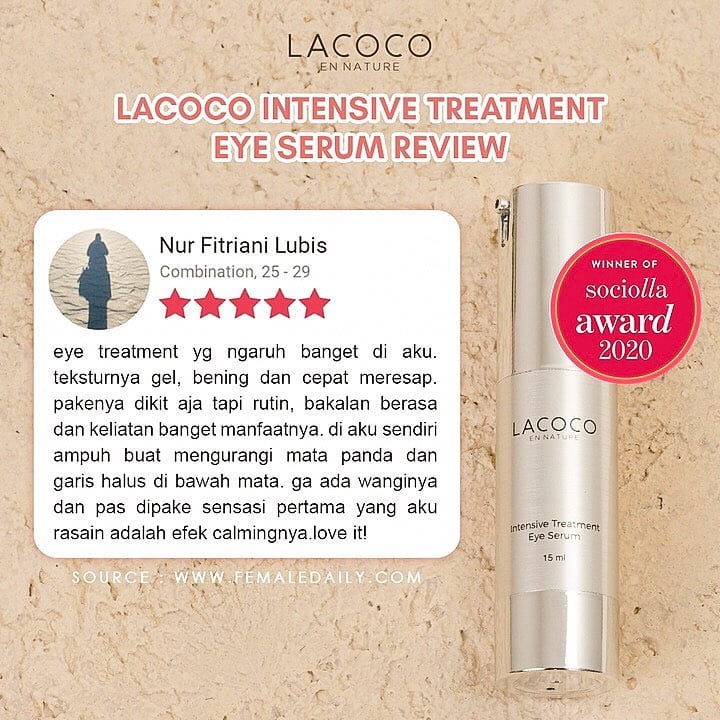 [PROMO SPESIAL] BPOM LACOCO INTENSIVE TREATMENT EYE SERUM 15ml - KRIM CREAM MATA - SERUM MATA PANDA 100% ORIGINAL