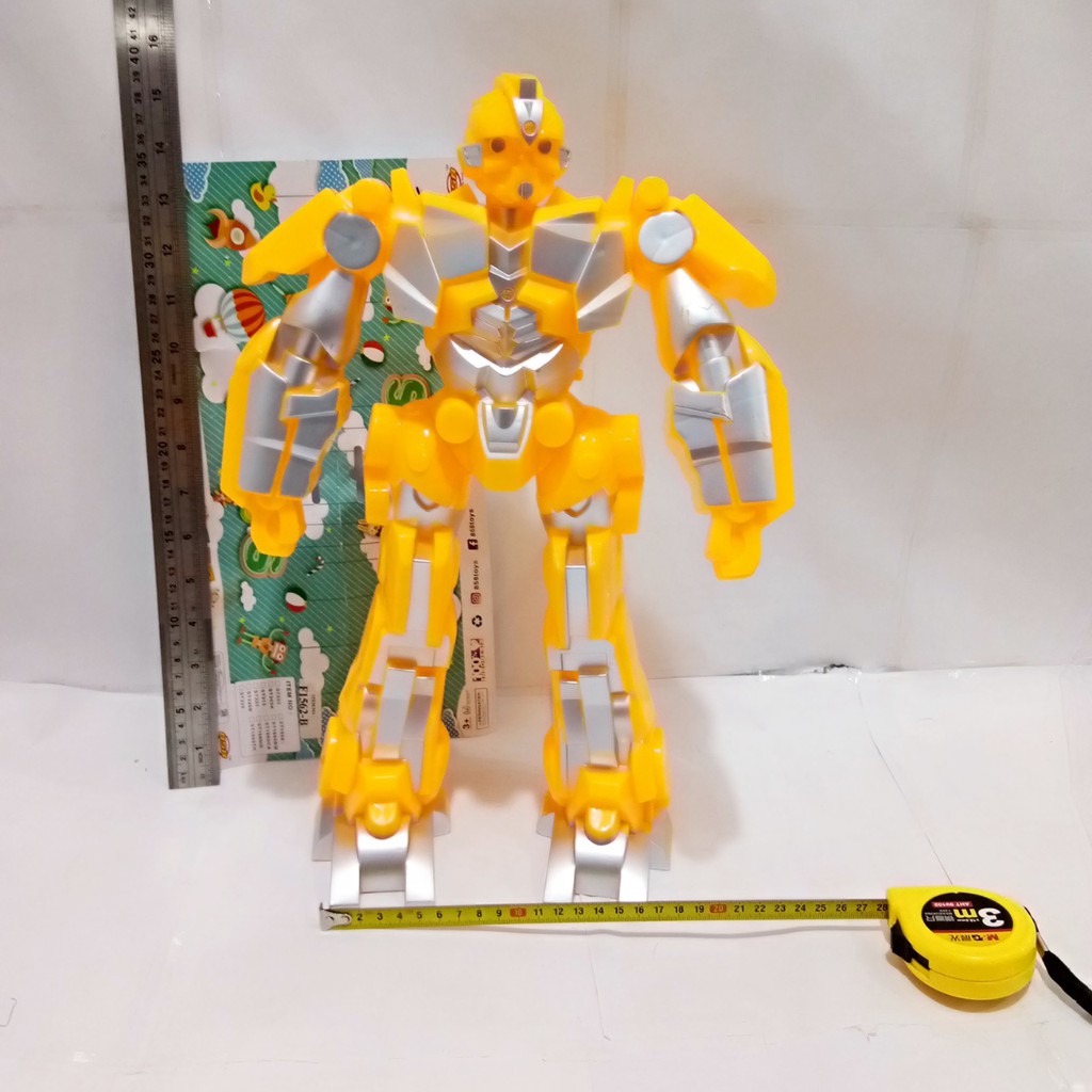 Mainan robot jumbo Transformer bumblebee nyala suara F1562