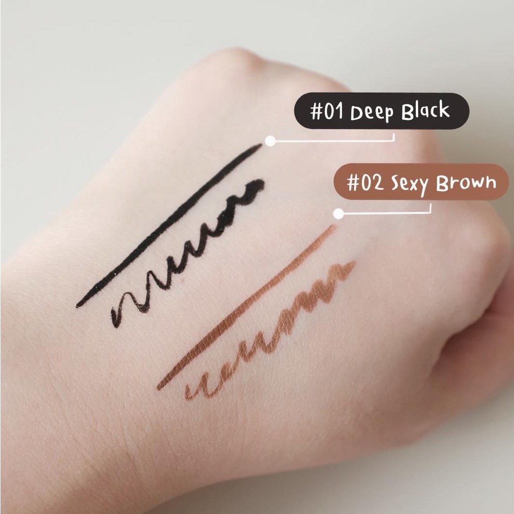 [BIG SALE] Cathy Doll Maximal Eyeliner 0.1 mm Black Waterproof | Hitam &amp; Coklat | Long Lasting | Browit.id