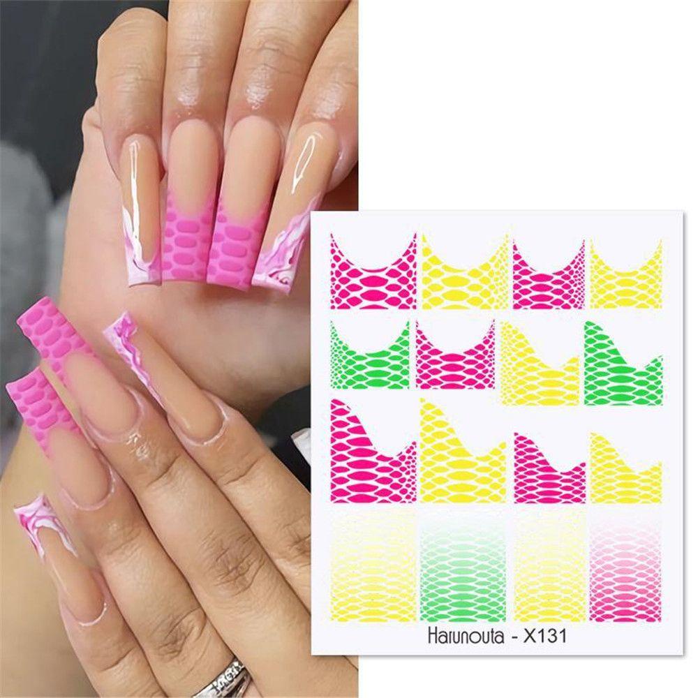 Stiker Kuku 3D Motif Geometris Untuk Manicure