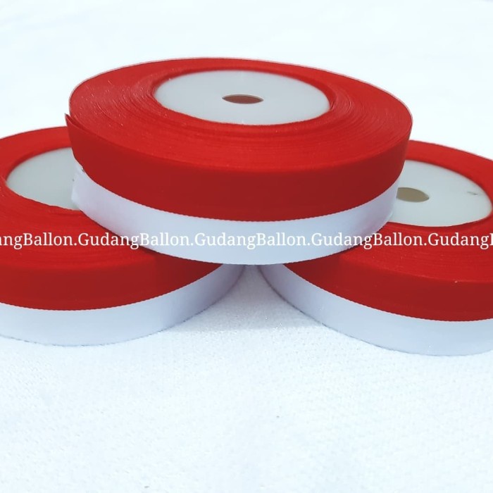 

Pita Merah Putih / Pita Satin 1 inch / Pita Trophy / Pita HUT RI