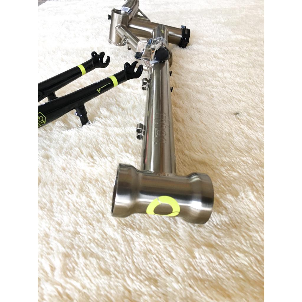 Frame Set  Fnhon Gust V Brake Titanium Titan Campagne Gold VB VBrake 16 Inch Tanpa Handlepost HP Not
