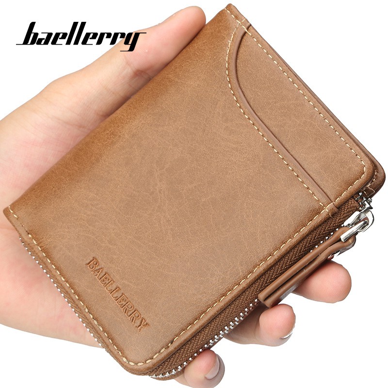 BAELLERRY 3209 DOMPET UANG PRIA WANITA ZIPPER SEMI KULIT PREMIUM ADA TEMPAT KOIN