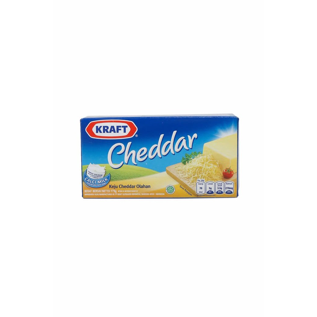 

Kraft Cheddar Cheese Blue Pack / Keju Cheddar Olahan 165gr