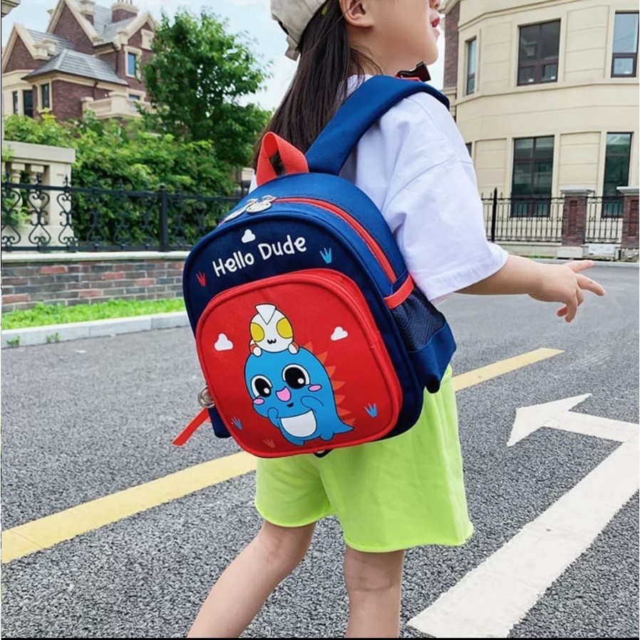 BDKR-TAS - TAS RANSEL ANAK SEKOLAH TK DAN SD TERBARU KARAKTER MOTIF HELLO DUDE AND LITTLE MONSTER LUCU RANSEL SEKOLAH ANAK PEREMPUAN DAN LAKI LAKI ORTOPEDI NEWBIE TAS ANAK LUCU BACKPACK MULTIFUNGSI BISA BAYAR DITEMPAT