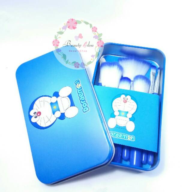 Doraemon Makeup Brush Set 7in1/Kuas Makeup Doraemon Set
