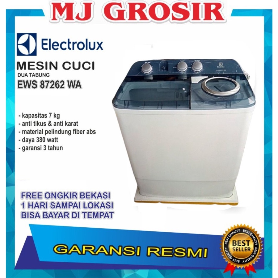 MESIN CUCI ELECTROLUX EWS 87262 WA 7KG EWS87262WA 2 TABUNG GERMAN TECH