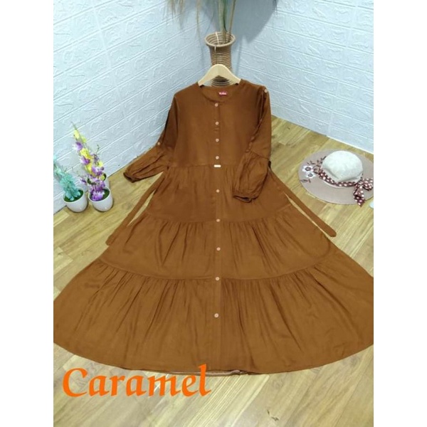 Gamis Rayon Polos Rempel Terbaru Matt Rayon Twill Premium