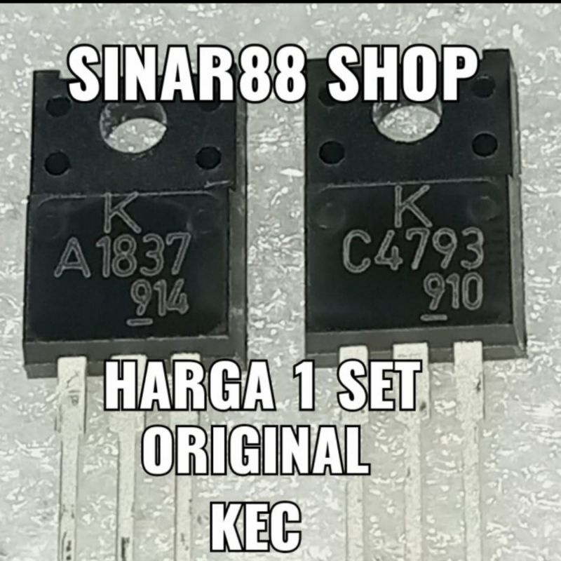 TRANSISTOR MERK KEC A1837-SC4793 A1837 C4793 original