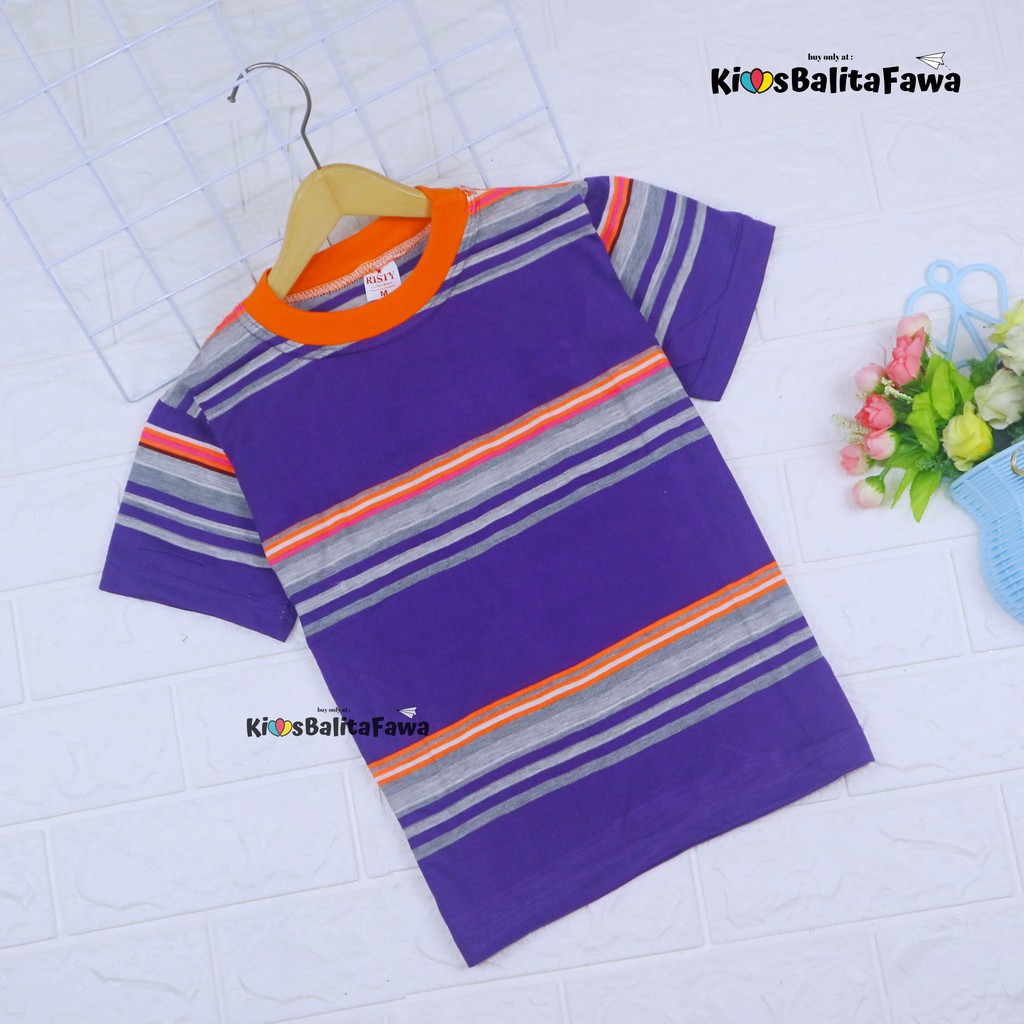 Kaos Geulis uk 5-6 th / Kaos Anak Cewek Baju Anak Kaos Salur Kaos Lengan Anak Kaos Murah