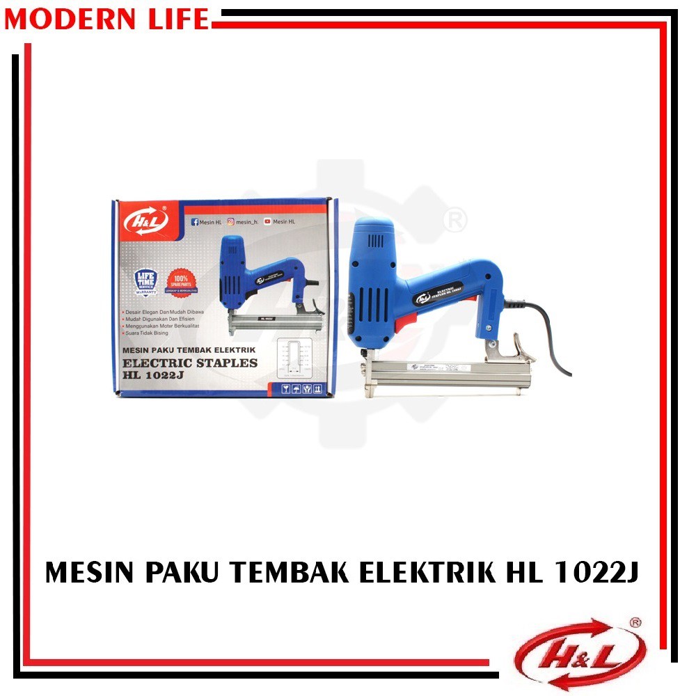 Mesin Paku Tembak Listrik HL 1022 J HnL / Air Nailer Listrik HL F 1022