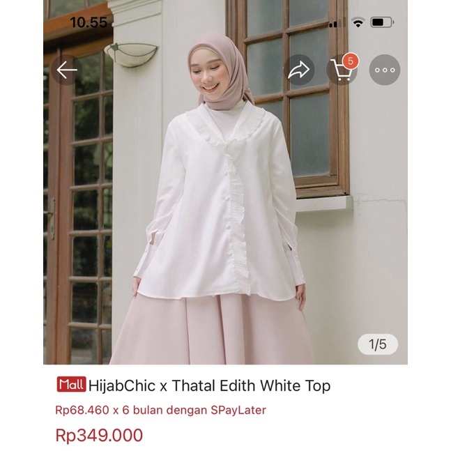 HijabChic x Thatal Edith White Top