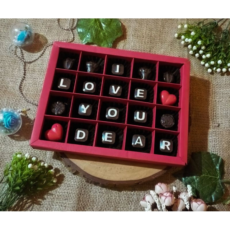 

cokelat huruf custom kado ulang tahun/anniversary/wedding