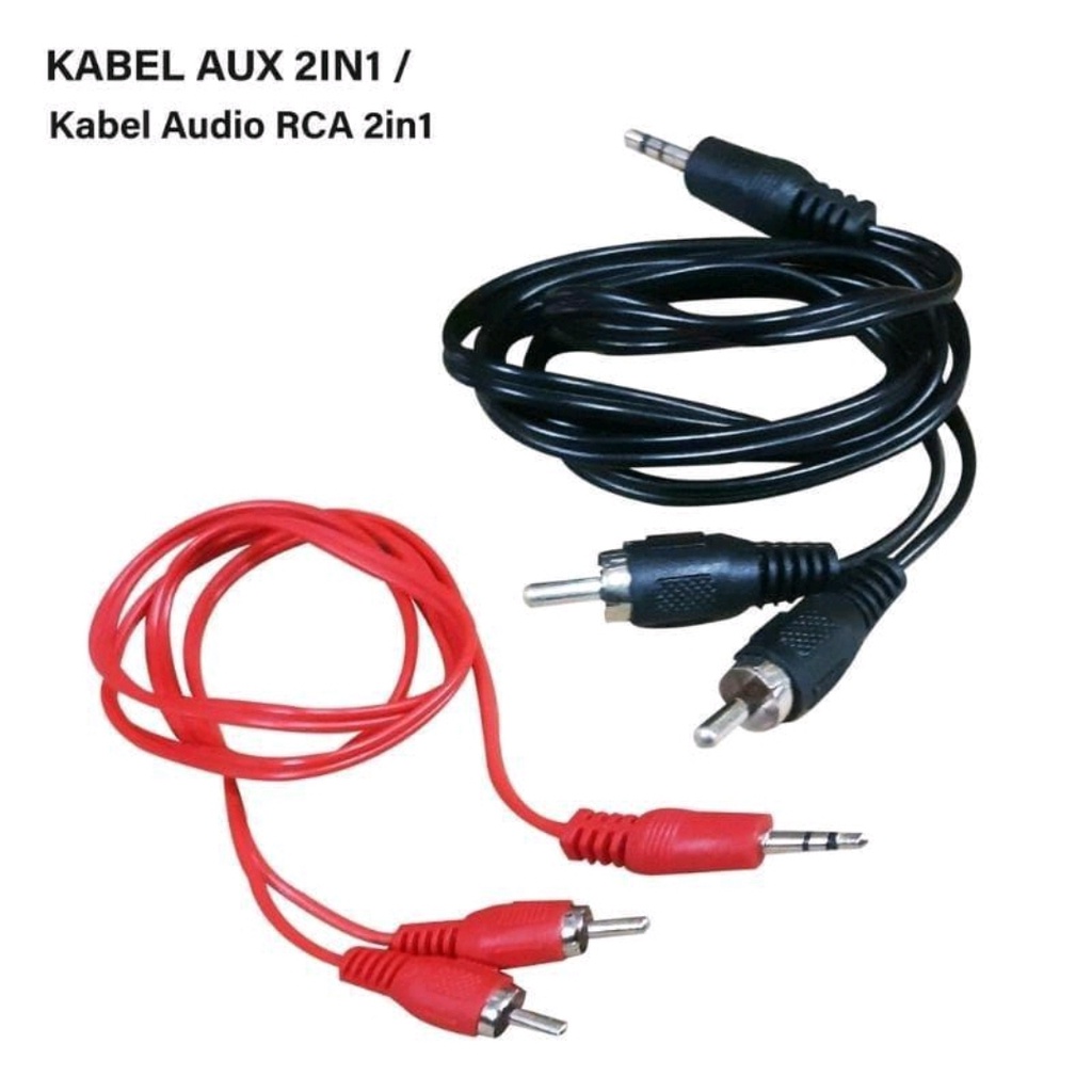 KABEL AUX 1 KE 2 / KABEL AUDIO 1 TO 2 / KABEL RCA 1 KE 2 - BDC