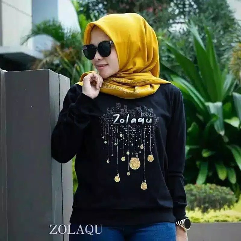 BISA COD - KAOS MOTIF BOHLAM ZOLAQU JUMBO / ATASAN BTS / ATASAN MUSLIM LENGAN PANJANG WANITA JUMBO XXL