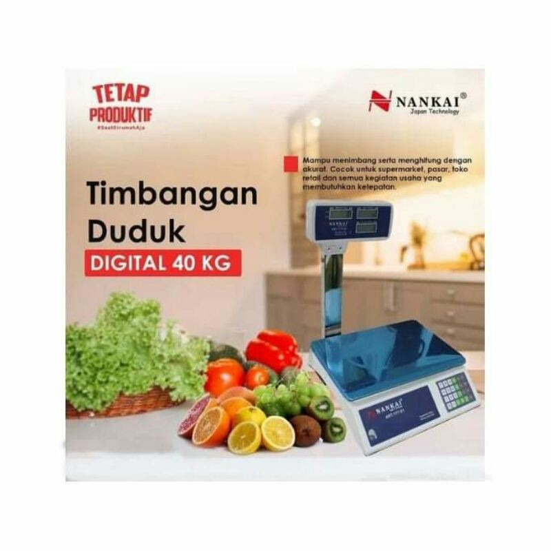 Nankai Timbangan Duduk Digital 40Kg Timbangan Duduk Digital Nankai 40kg timbangan baru timbangan