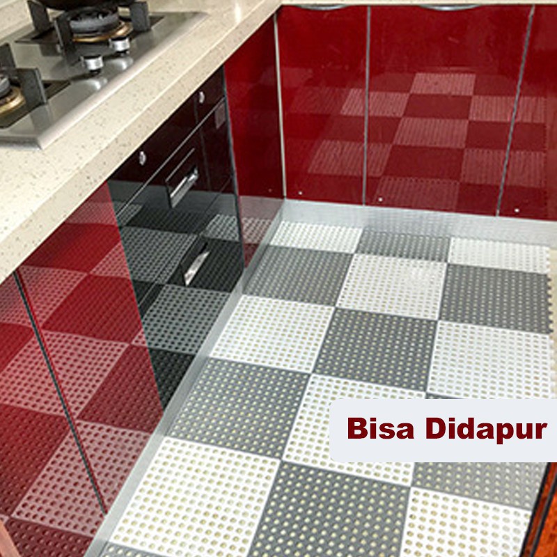 ♫ Megata ♫ A173 [TEBAL] Karpet Kamar Mandi Anti Slip Polkadot Keset Kamar Mandi Anti Licin Dapur Alas Kaki kamar mandi Mat Non-Slip 30x30 CM