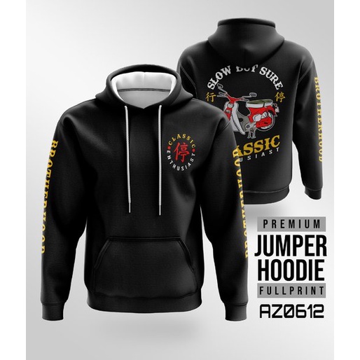 JAKET HOODIE SUNMORI CLASSIC SLOW BUT SURE ADA SIZE S SAMPAI 3XL AZ0612 FourJersey