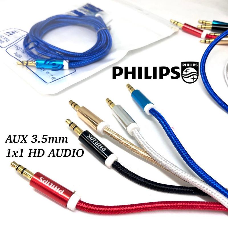 (PHILIPS) CONVERTER JACK AUDIO 3.5mm KABEL AUX PENGHUBUNG AUDIO CABLE AUX SPEAKER