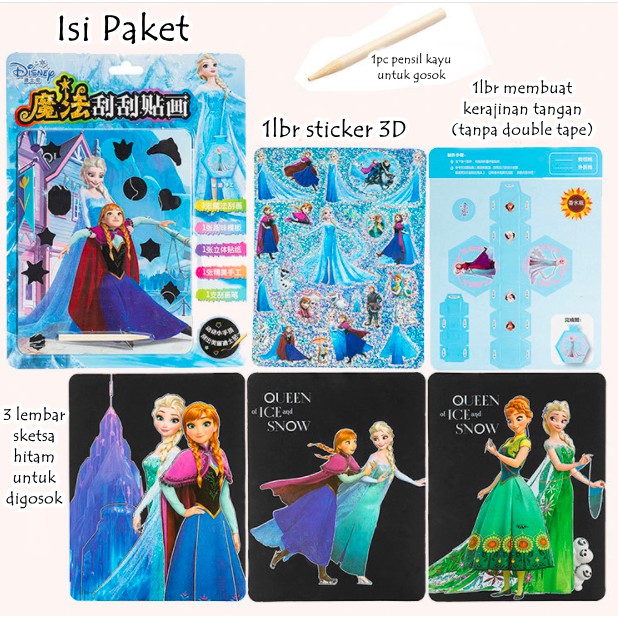 [ORGM] &quot;NEW&quot; Mainan Edukasi Menggosok Sketsa Warna SET seri DISNEY