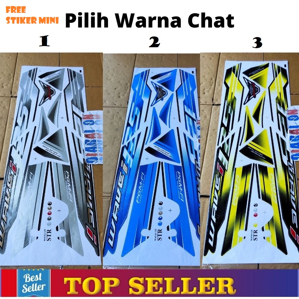 Striping Stiker Variasi Motor Supra X 125 - Karbu Lama - Wave i 125 Murah 1
