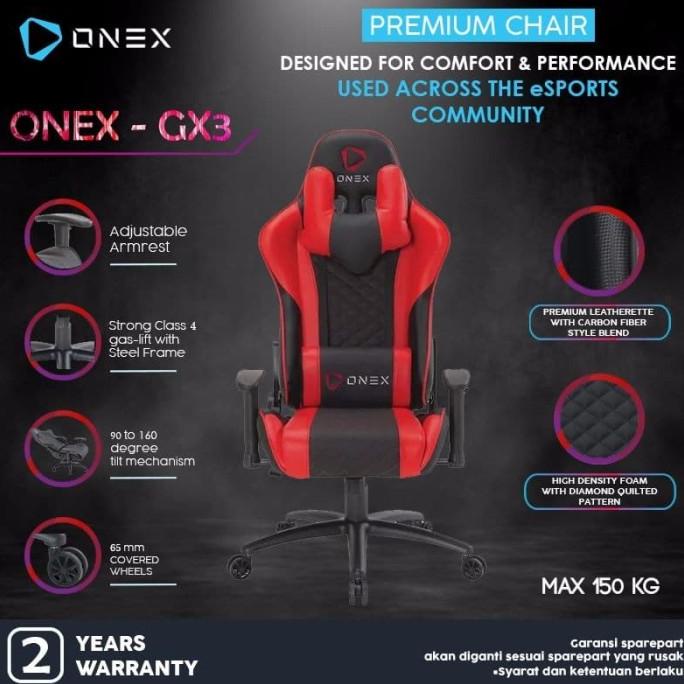 Jual Onex Gx3 Premium Quality Gaming Chair Kursi Merah Shopee Indonesia   0aa2a43d854fb418abc3faa002702602